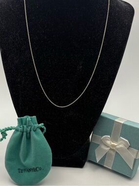 Tiffany & Co. Sterling Silver Chain with small signature pouch
